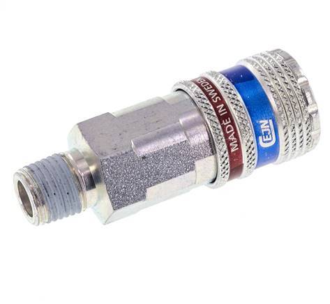 Staal/Messing DN 7.6 (7.2 Euro) Safety Luchtkoppeling Snelkoppeling R 1/4 inch Buitendraad