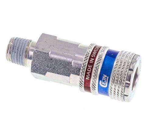 Staal/Messing DN 7.6 (7.2 Euro) Safety Luchtkoppeling Snelkoppeling R 1/4 inch Buitendraad