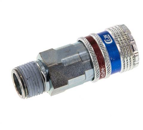 Staal/Messing DN 7.6 (7.2 Euro) Safety Luchtkoppeling Snelkoppeling R 3/8 inch Buitendraad