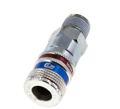 Staal/Messing DN 7.6 (7.2 Euro) Safety Luchtkoppeling Snelkoppeling R 3/8 inch Buitendraad