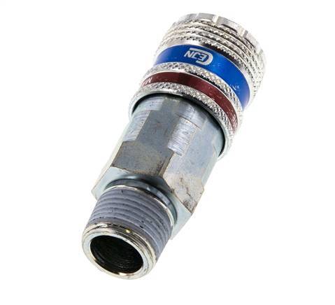 Staal/Messing DN 7.6 (7.2 Euro) Safety Luchtkoppeling Snelkoppeling R 3/8 inch Buitendraad