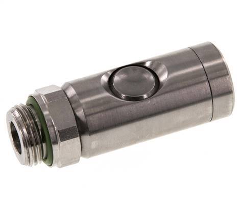 RVS 316L DN 7.4 Safety Luchtkoppeling Snelkoppeling met Drukknop G 1/2 inch Buitendraad