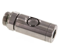 RVS 316L DN 7.4 Safety Luchtkoppeling Snelkoppeling met Drukknop G 1/2 inch Buitendraad