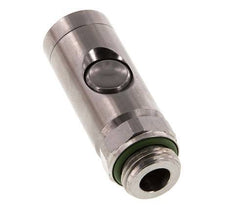 RVS 316L DN 7.4 Safety Luchtkoppeling Snelkoppeling met Drukknop G 1/2 inch Buitendraad