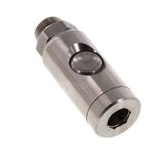 RVS 316L DN 7.4 Safety Luchtkoppeling Snelkoppeling met Drukknop G 3/8 inch Buitendraad