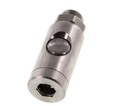 RVS 316L DN 7.4 Safety Luchtkoppeling Snelkoppeling met Drukknop G 3/8 inch Buitendraad