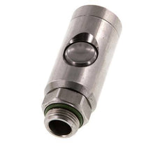 RVS 316L DN 7.4 Safety Luchtkoppeling Snelkoppeling met Drukknop G 3/8 inch Buitendraad