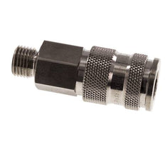 RVS 316L DN 7.8 Luchtkoppeling Snelkoppeling G 1/4 inch Buitendraad Double Shut-Off