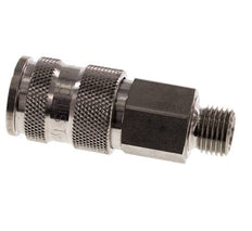RVS 316L DN 7.8 Luchtkoppeling Snelkoppeling G 1/4 inch Buitendraad Double Shut-Off