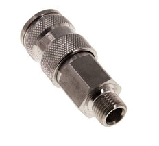 RVS 316L DN 7.8 Luchtkoppeling Snelkoppeling G 1/4 inch Buitendraad Double Shut-Off
