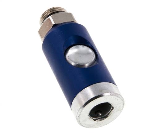 Gehard staal DN 7.4 Safety Luchtkoppeling Snelkoppeling met Drukknop G 3/8 inch Buitendraad