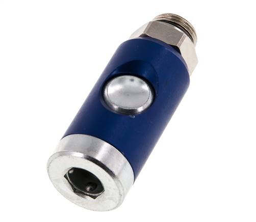 Gehard staal DN 7.4 Safety Luchtkoppeling Snelkoppeling met Drukknop G 3/8 inch Buitendraad
