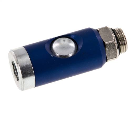 Gehard staal DN 7.4 Safety Luchtkoppeling Snelkoppeling met Drukknop G 3/8 inch Buitendraad