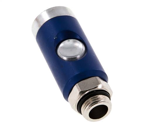 Gehard staal DN 7.4 Safety Luchtkoppeling Snelkoppeling met Drukknop G 3/8 inch Buitendraad