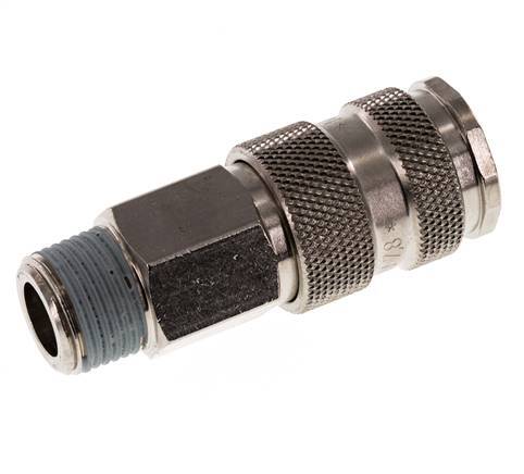 Gehard staal DN 7.8 Luchtkoppeling Snelkoppeling R 3/8 inch Buitendraad