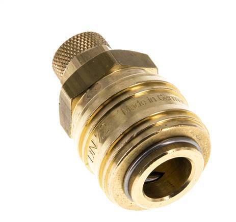 Brass DN 7.2 (Euro) Air Coupling Socket 6x8 mm Union Nut