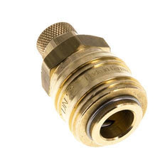Brass DN 7.2 (Euro) Air Coupling Socket 6x8 mm Union Nut