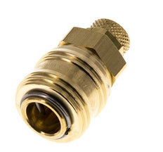Messing DN 7.2 (Euro) Luchtkoppeling Snelkoppeling 6x8 mm Push-On Double Shut-Off