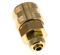 Messing DN 7.2 (Euro) Luchtkoppeling Snelkoppeling 6x8 mm Push-On Double Shut-Off