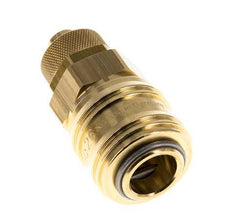 Messing DN 7.2 (Euro) Luchtkoppeling Snelkoppeling 8x10 mm Push-On Double Shut-Off