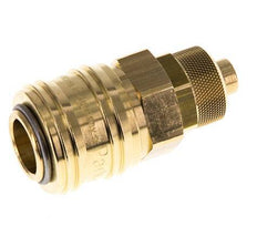 Messing DN 7.2 (Euro) Luchtkoppeling Snelkoppeling 8x10 mm Push-On Double Shut-Off
