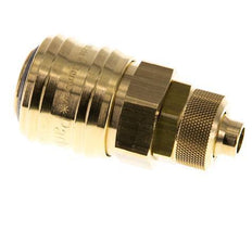 Messing DN 7.2 (Euro) Luchtkoppeling Snelkoppeling 8x10 mm Push-On Double Shut-Off