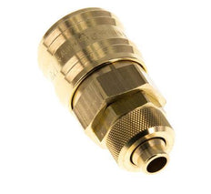 Messing DN 7.2 (Euro) Luchtkoppeling Snelkoppeling 8x10 mm Push-On Double Shut-Off