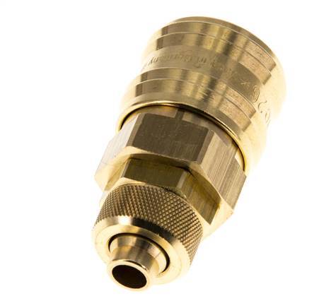 Messing DN 7.2 (Euro) Luchtkoppeling Snelkoppeling 8x10 mm Push-On Double Shut-Off