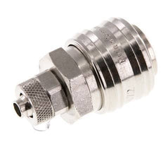 Nickel-plated Brass DN 7.2 (Euro) Air Coupling Socket 6x8 mm Union Nut