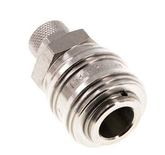 Nickel-plated Brass DN 7.2 (Euro) Air Coupling Socket 6x8 mm Union Nut
