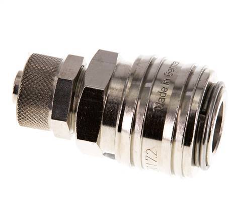 Vernikkeld Messing DN 7.2 (Euro) Luchtkoppeling Snelkoppeling 8x10 mm Push-On