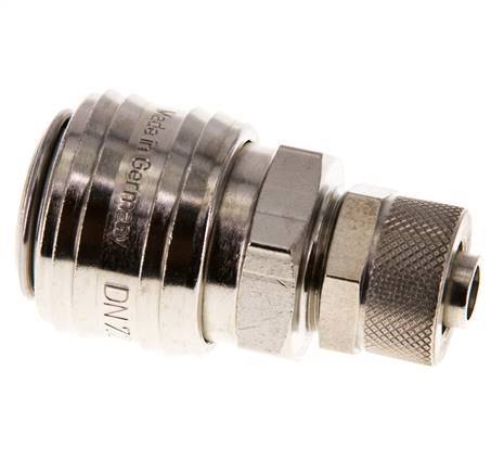 Vernikkeld Messing DN 7.2 (Euro) Luchtkoppeling Snelkoppeling 8x10 mm Push-On
