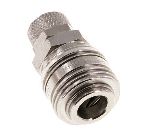 Nickel-plated Brass DN 7.2 (Euro) Air Coupling Socket 9x12 mm Union Nut