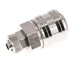 Vernikkeld Messing DN 7.2 (Euro) Luchtkoppeling Snelkoppeling 6x8 mm Push-On Double Shut-Off