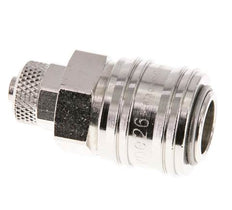 Vernikkeld Messing DN 7.2 (Euro) Luchtkoppeling Snelkoppeling 6x8 mm Push-On Double Shut-Off