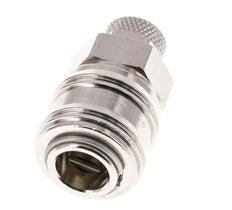 Vernikkeld Messing DN 7.2 (Euro) Luchtkoppeling Snelkoppeling 6x8 mm Push-On Double Shut-Off