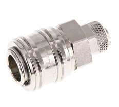 Vernikkeld Messing DN 7.2 (Euro) Luchtkoppeling Snelkoppeling 6x8 mm Push-On Double Shut-Off
