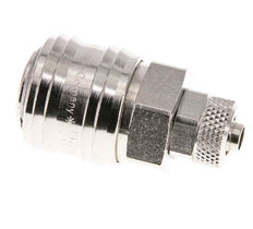 Vernikkeld Messing DN 7.2 (Euro) Luchtkoppeling Snelkoppeling 6x8 mm Push-On Double Shut-Off