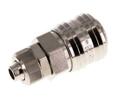 Vernikkeld Messing DN 7.2 (Euro) Luchtkoppeling Snelkoppeling 8x10 mm Push-On Double Shut-Off
