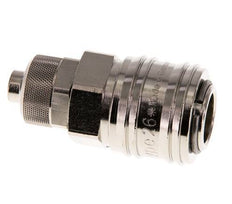 Vernikkeld Messing DN 7.2 (Euro) Luchtkoppeling Snelkoppeling 8x10 mm Push-On Double Shut-Off