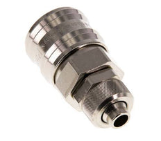 Vernikkeld Messing DN 7.2 (Euro) Luchtkoppeling Snelkoppeling 8x10 mm Push-On Double Shut-Off