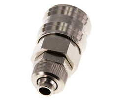 Vernikkeld Messing DN 7.2 (Euro) Luchtkoppeling Snelkoppeling 8x10 mm Push-On Double Shut-Off