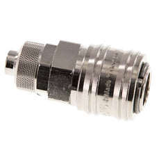 Vernikkeld Messing DN 7.2 (Euro) Luchtkoppeling Snelkoppeling 9x12 mm Push-On Double Shut-Off