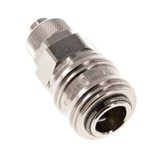 Vernikkeld Messing DN 7.2 (Euro) Luchtkoppeling Snelkoppeling 9x12 mm Push-On Double Shut-Off
