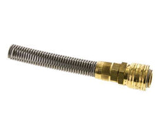 Brass DN 7.2 (Euro) Air Coupling Socket 9x12 mm Union Nut Bend-Protect