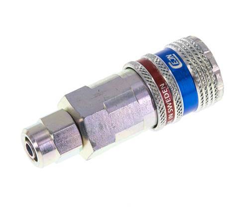 Staal/Messing DN 7.6 (7.2 Euro) Safety Luchtkoppeling Snelkoppeling 5x8 mm (streamline) Push-On