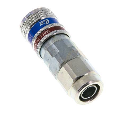 Staal/Messing DN 7.6 (7.2 Euro) Safety Luchtkoppeling Snelkoppeling 9.5x13.5 mm (streamline) Push-On