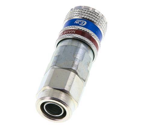 Staal/Messing DN 7.6 (7.2 Euro) Safety Luchtkoppeling Snelkoppeling 9.5x13.5 mm (streamline) Push-On