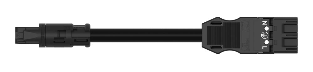 WAGO MIDI ECA Adapter Kabel 3x2.5mm 3M Zwart - 774-9993/1507-301