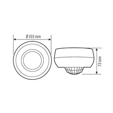 ESYLUX Basis Bewegingsschakelaar (Compleet) - EB10430893